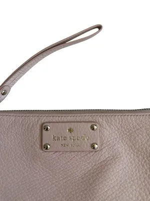 KATE SPADE Pink Pebble Leather Wristlet Clutch thumbnail 2