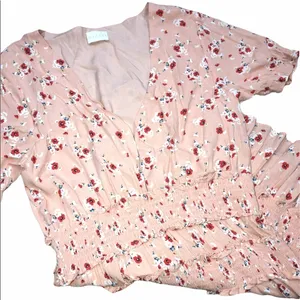 Karlie large peach floral smocked tiered dress thumbnail 8