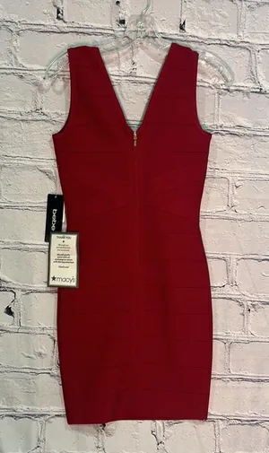 NWT Women's Double V Mini Bandage Dress Size XS. thumbnail 7