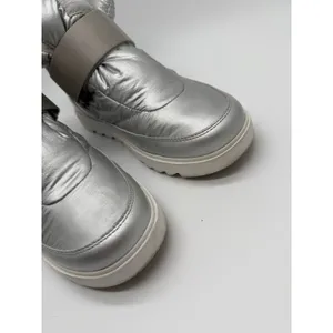 Sorel Joan of Arctic Puffy Boots Women 9 Silver Metallic Waterproof Quilted thumbnail 4
