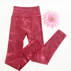 Lululemon Ebb To Street High Rise Tights Leggings: Stone Wash Chianti Red Pink thumbnail 7