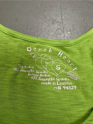Derek Heart Y2K Lime Green Babydoll Coquette Hannah Montana Shirt Womens Small thumbnail 2