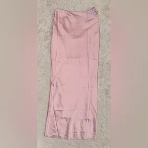 NWOT HOUSE OF CB 'Giuliana' Ballerina Pink Satin Maxi Skirt Sz XS thumbnail 6