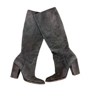 Dolce Vita Kylar Gray Suede Tall Knee‎ High Heeled Point Toe Boots Size 7.5 thumbnail 1