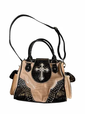 Y2K Western Cross Studded Handbag and Crossbody Cowboy Chic McBling thumbnail 2