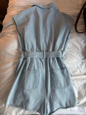Cloud Ten Denim Romper Belted thumbnail 2