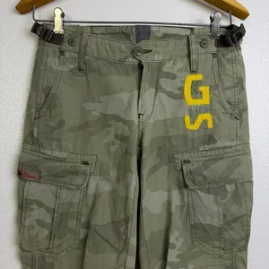 G Star Raw Danbury Field Cargo Pants Womens 26 Green Camo Utility Embroider Army thumbnail 5