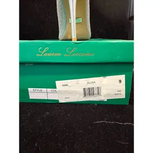 Lauren Lorraine Dori Silver Rhinestone Pointed Toe Stiletto Pumps Size 9 thumbnail 4