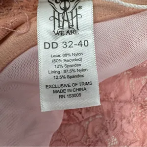 We Are HAH Hook Up Balconette Bra Size‎ DD Band 32-40 Lace Dusty Rose Underwire thumbnail 13