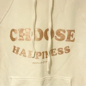 Spiritual Gangster Size Small Tan‎ Happiness Classic Kangaroo Pocket Hoodie thumbnail 3