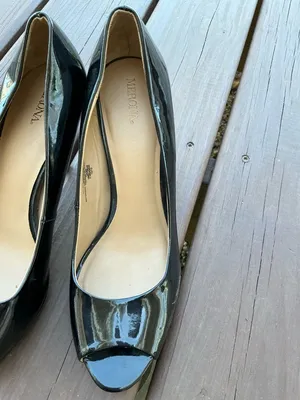 Merona Patent Leather Peep-Toe High Heels in Black🖤 thumbnail 13