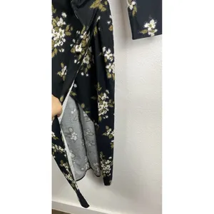 Reformation Floral Sweetheart Neck Midi Dress Long Sleeve Side Slit Size 6 thumbnail 7