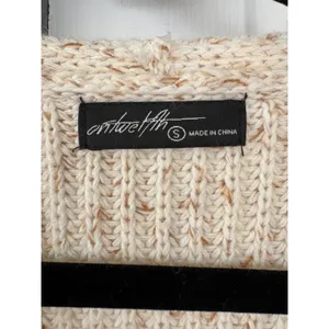 On Twelfth Cream‎ Marled Chunky Knit Button Front V-Neck Cardigan Sweater S thumbnail 2