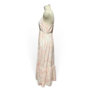 Rails Delilah Peach Pink Tie Dye Linen Sleeveless Midi Dress Revolve Medium thumbnail 4