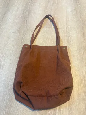 Brown Corduroy Small Tote Bag thumbnail 2
