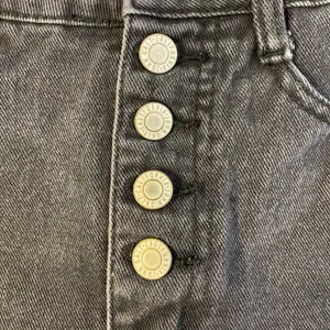 Brandy Melville Denim Button Fly Mini Skirt Womens Size‎ XS Black Streetwear thumbnail 4
