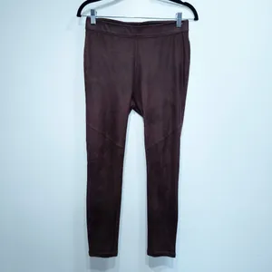 Free People Wine Purple Midnight Faux Suede Leggings Size 27 thumbnail 2