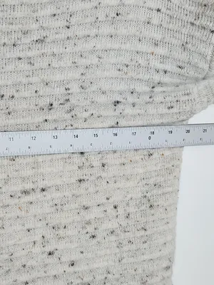 Madewell Speckled Cream Mock Neck Sweater Size Small thumbnail 7