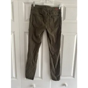 Joie Studded Cargo Skinny Pants Womens Size 23 Olive Green Edgy Moto Utility thumbnail 6