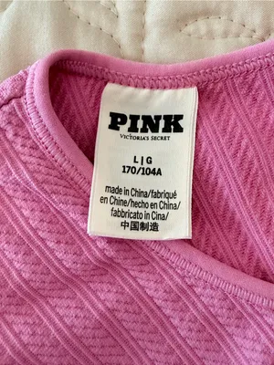 PINK Ribbed Long Sleeve Top in Bright Pink thumbnail 5