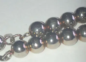 Vintage Silver Tone Metal Beaded Ball Beads Retro Boho Necklace thumbnail 9