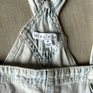 Miou Muse Denim Overall Short One Piece Size Medium Blue thumbnail 8