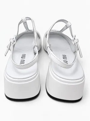 Miu Miu Authentic White Patent Leather Mary Jane TStrap Slingback Heel Pumps 36 thumbnail 8