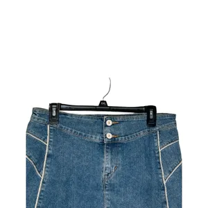 Levi's Women's Skirt Low Slouch Stretch Mini A-Line Denim‎ Blue Size Medium JR thumbnail 3