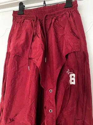 Yesstyle Drawstring Waist Cargo Pants Red thumbnail 4