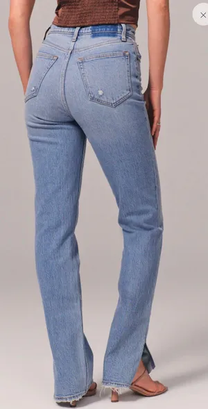 Abercrombie Ultra High Rise 90s Straight Jean thumbnail 4