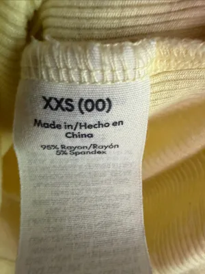 No Boundaries Pale Yellow Ribbed Scoop Neck Crop Top thumbnail 4