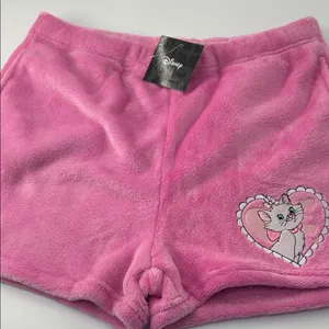 Disney Pink Fleece Shorts with Cat Design thumbnail 1