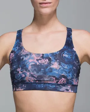 Lululemon Energy‎ Bra Moody Mirage Bark Berry Deep Navy Size 8 thumbnail 1