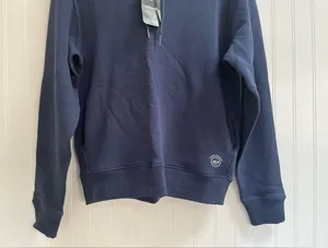 ALLBIRDS Women's The R&R Hoodie Organic Pima Cotton in True Navy Blue Size S NWT thumbnail 11