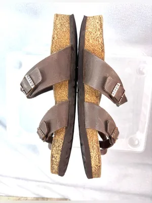 Birkenstock 9 40 Bohemian Brown Leather Cross-Strap Sandals thumbnail 6