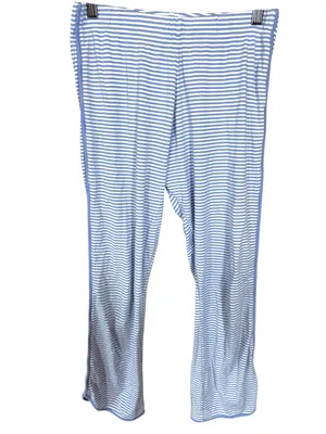 LAKE Pima Cotton Long-Long Pajama Set Hydrangea Preppy Blue Stripe thumbnail 10
