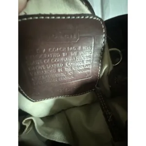 VTG Y2K Coach Signature C Canvas Leather Tote Bag Brown Tan 6366 thumbnail 7