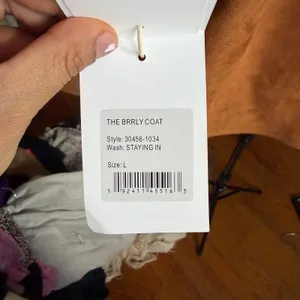 Mother The‎ Brrly Coat Wash Staying In Size Large Brown White Warm Coat Luxury thumbnail 9