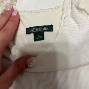 Wild Fable White Lace Trim Tank thumbnail 3