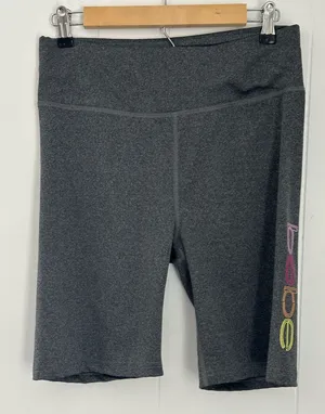 Bebe sport Women Gray Logo Biker Shorts Gym & Training Stretch Jersey XL thumbnail 1