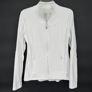 Queenie Ke White Full Zip Athletic Jacket L Size L thumbnail 1