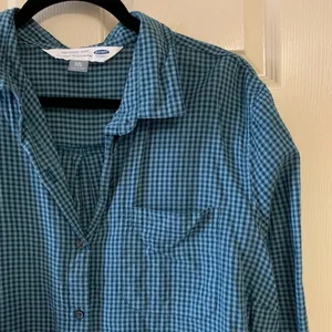 Old navy green & blue gingham button up size XXL thumbnail 3
