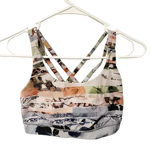 Lululemon Size 6 Energy‎ Enlight Bra Multi Strap Athletic Workout Multi Color thumbnail 2