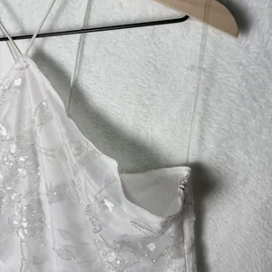 Peppermayo Rumi Beaded Mini Dress White Women's US Size 12 thumbnail 4