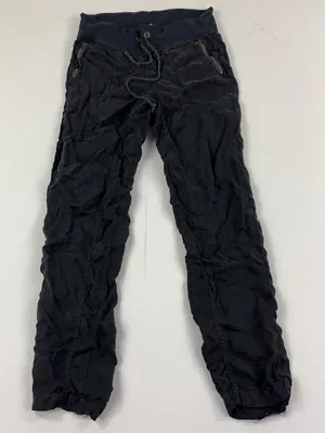 XCVI Pants Womens S Black Jogger Elastic Waist Zip Pockets Cuffed Stretch Twill thumbnail 1