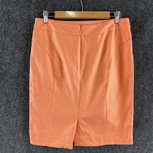 J.Crew Women's Coral Salmon Pink Pencil Skirt Size 8 100% Cotton Retail $75 thumbnail 8