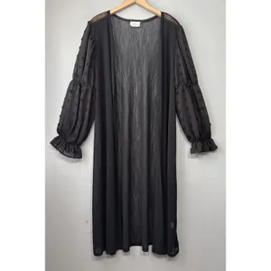 Ember Sheer Duster Size XL Black Dark Romantic Cardigan Fairy Grunge Whimsigoth thumbnail 2