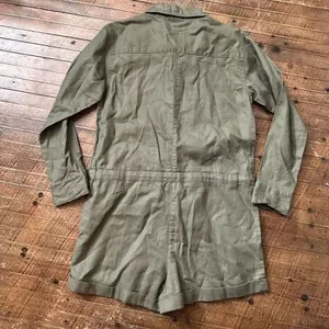 Aerie olive green military mechanic S new romper thumbnail 5