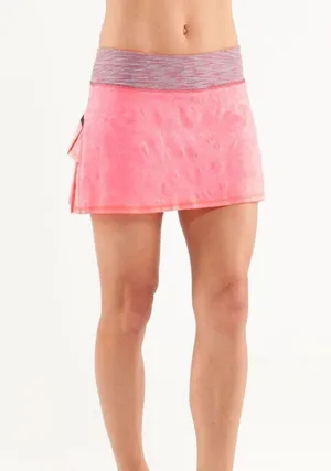 ၁၇Lululemon Run: Pace Setter Skirt Wee Are From Space Deep Coal April Multi thumbnail 2