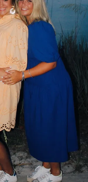 Old Navy Blue Midi Dress thumbnail 1